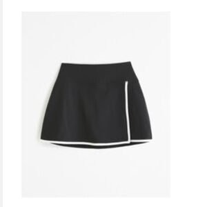 Abercrombie & Fitch Black and White Wrap Mini Skirt